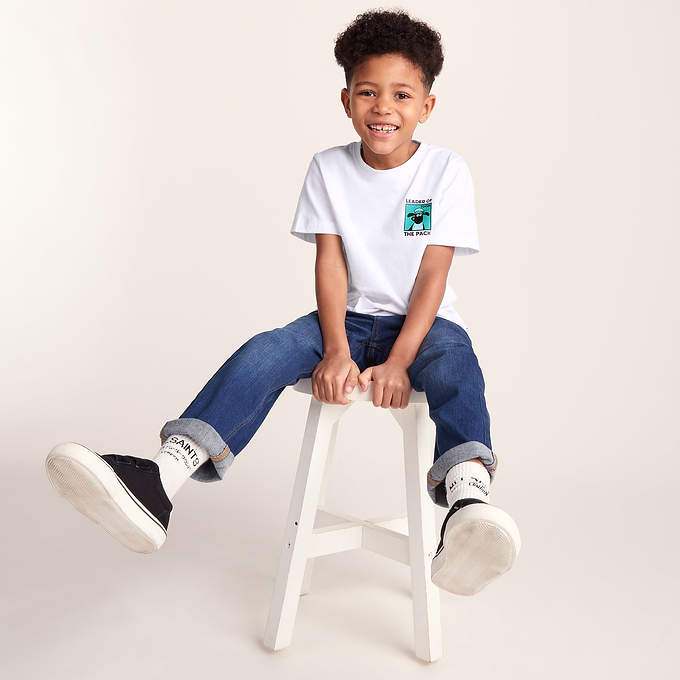 Cameroon Kids Shaun the Sheep T-Shirt - Optic White/Spearmint Green