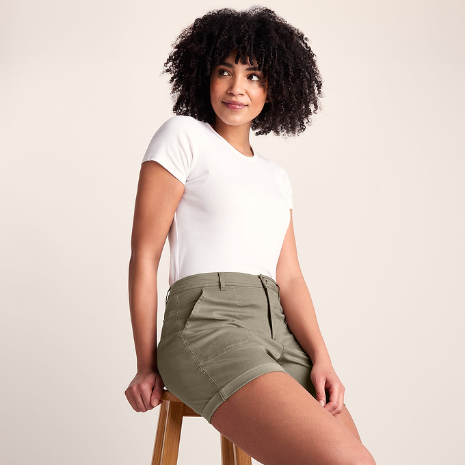 Canvey Womens Chino Shorts - Sage Green