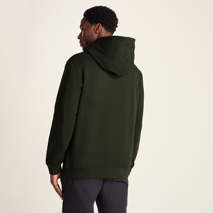 Carlton Mens Oversized Heavyweight 100% Cotton Hoody - Dark Olive Green
