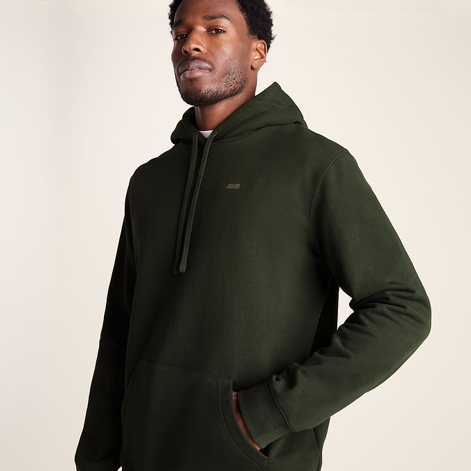 Carlton Mens Oversized Heavyweight 100% Cotton Hoody - Dark Olive Green