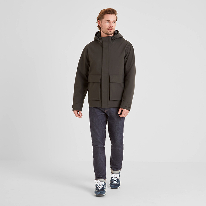 Cason Mens Waterproof Jacket - Washed Black