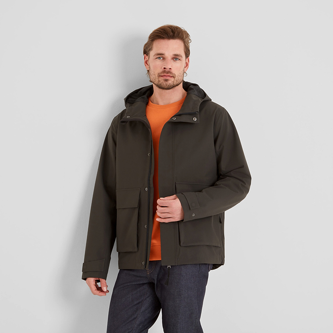Cason Mens Waterproof Jacket - Washed Black