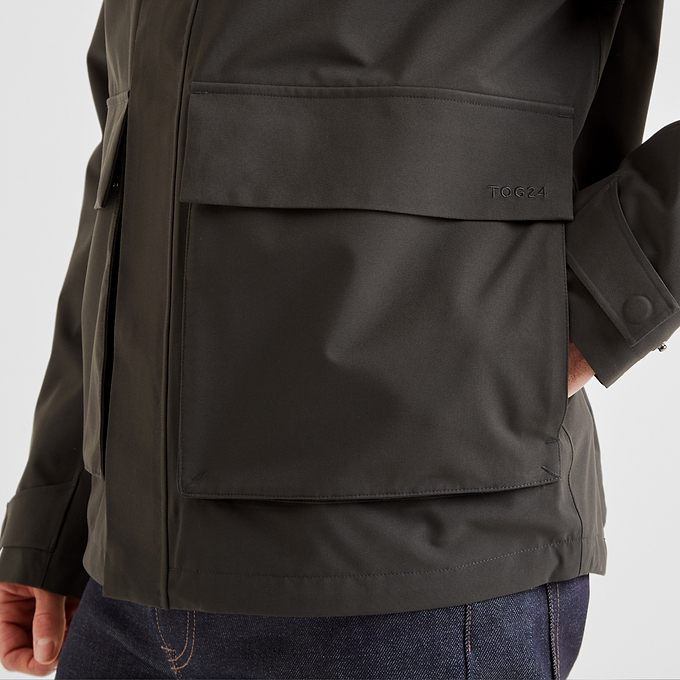 Cason Mens Waterproof Jacket - Washed Black