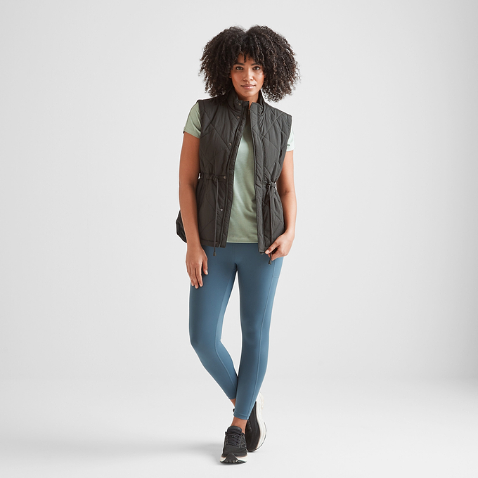 Cassly Womens Padded Gilet - Washed Black