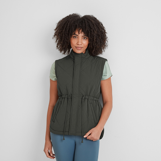 Cassly Womens Padded Gilet - Washed Black