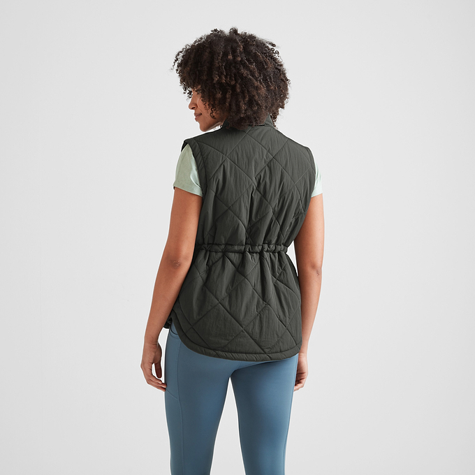 Cassly Womens Padded Gilet - Washed Black