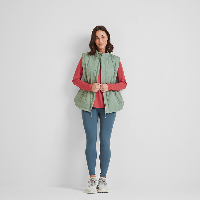Cassly Womens Padded Gilet - Pistachio