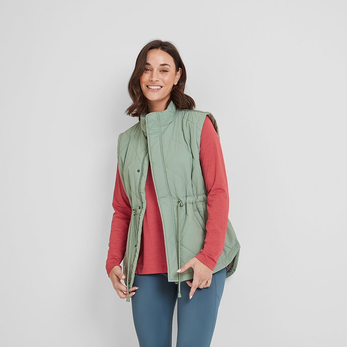 Cassly Womens Padded Gilet - Pistachio