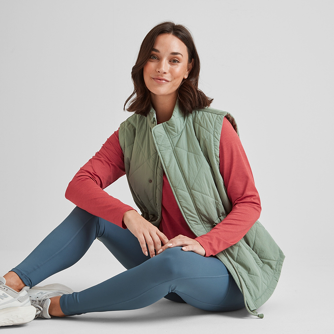 Cassly Womens Padded Gilet - Pistachio