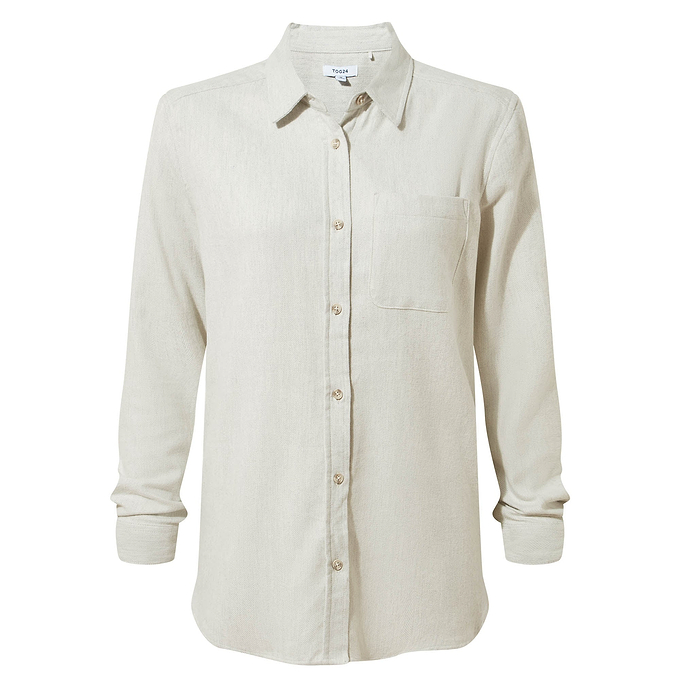 Caswell Womens Long Sleeve Shirt - Vanilla