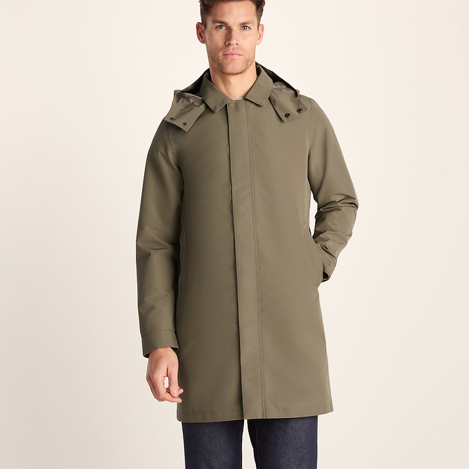 Chester Mens Waterproof Car Coat - Mushroom