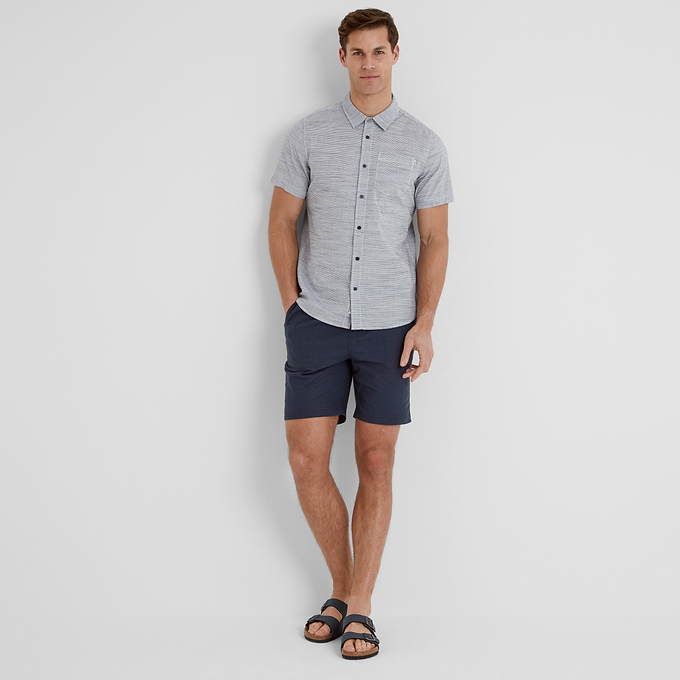 Christos Mens Shirt - Dark Indigo Stripe