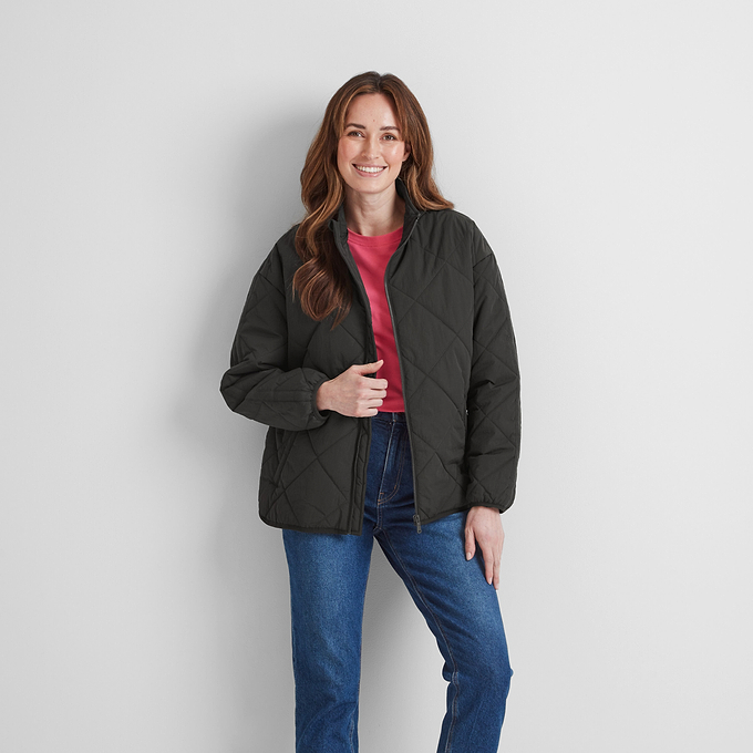 Cirnan Womens Packaway Padded Jacket - Washed Black