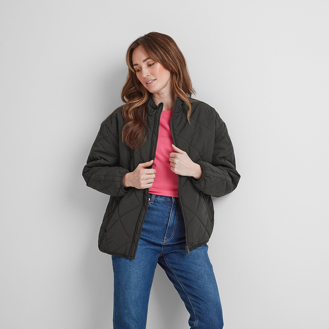 Cirnan Womens Packaway Padded Jacket - Washed Black