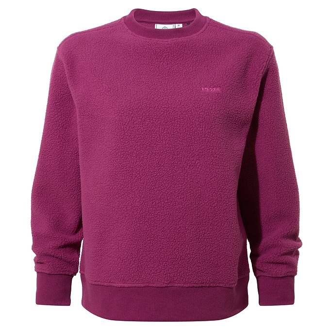 Clayborne Womens Sherpa Sweat - Purple Berry