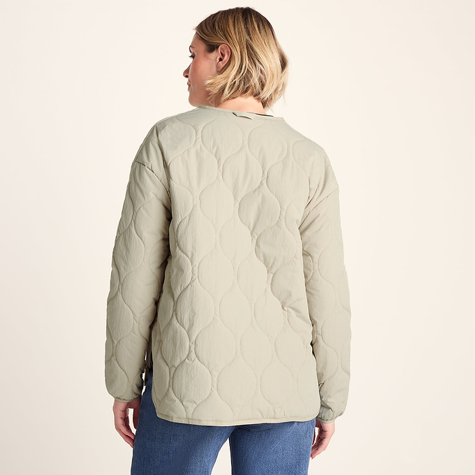 Cleadon Womens Relaxed Fit Shower Resistant Lightweight Insulated Jacket - Cool Beige