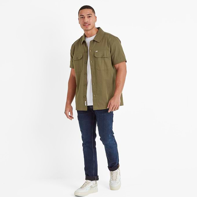 Cody Mens Overshirt - Khaki