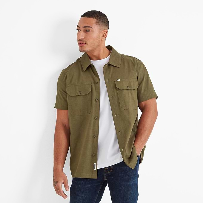 Cody Mens Overshirt - Khaki