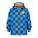 Bluebell/Night Blue Checkerboard