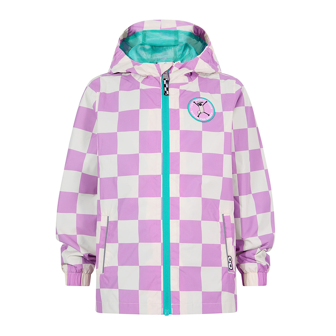 Cohampshire Kids Shaun the Sheep Waterproof Jacket - Lilac Haze/White Checkerboard