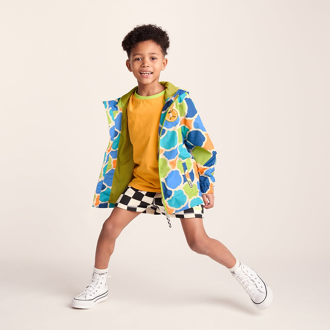 Cohampshire Kids Shaun the Sheep Waterproof Jacket - Lime Cloud Print