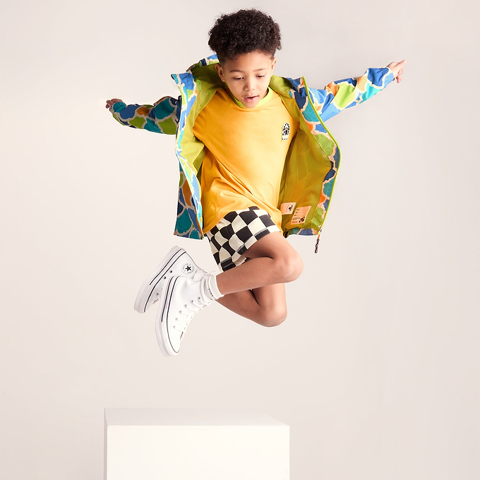 Cohampshire Kids Shaun the Sheep Waterproof Jacket - Lime Cloud Print