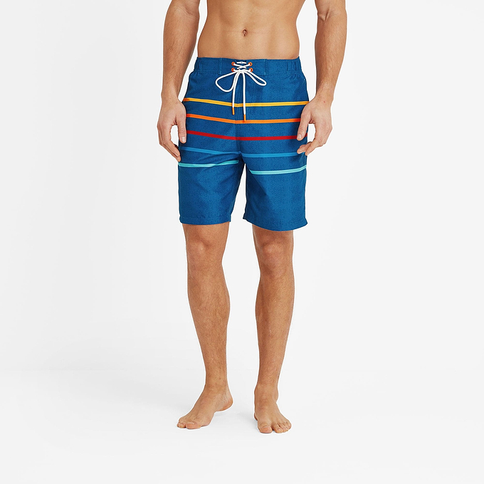 Colton Mens Swimming Shorts - Steel Blue Marl