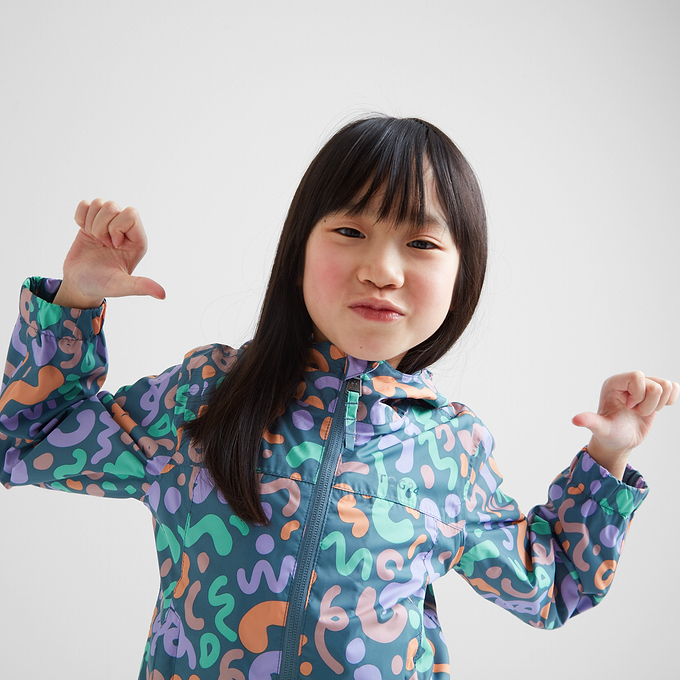 Copley Kids Waterproof Jacket - Blue Swirl Print