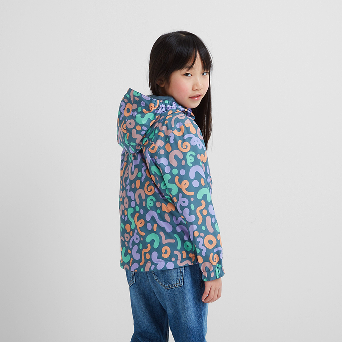 Copley Kids Waterproof Jacket - Blue Swirl Print