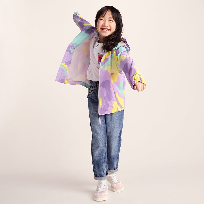 Copley Kids Waterproof Jacket - Lilac Cloud Print