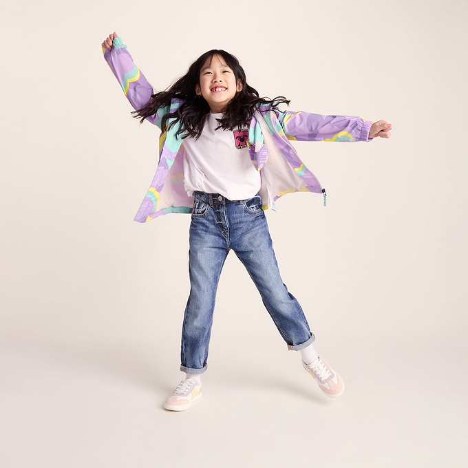 Copley Kids Waterproof Jacket - Lilac Cloud Print