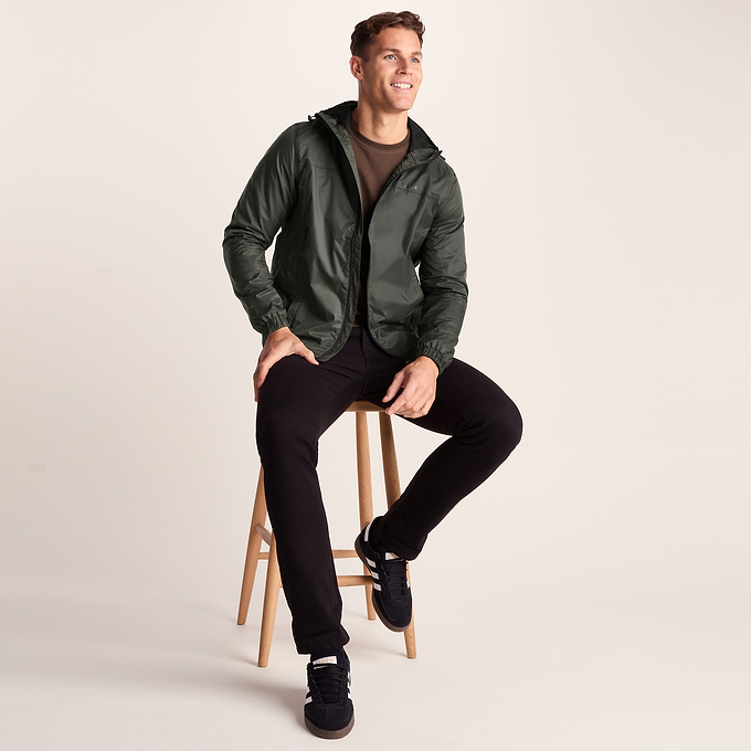 Craven Mens Waterproof Packaway Jacket - Dark Khaki