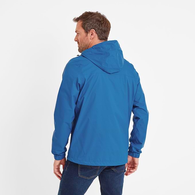 Craven Mens Waterproof Packaway Jacket - Peacock Blue