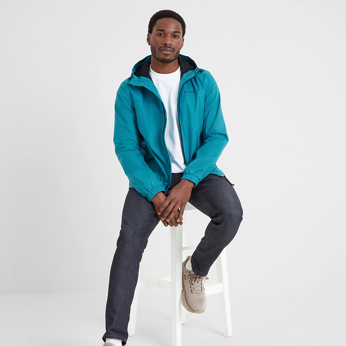 Craven Mens Waterproof Packaway Jacket - Mosaic Blue