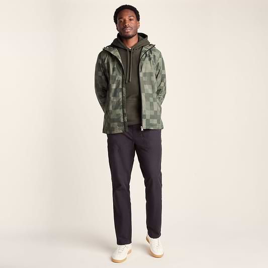 Craven Mens Waterproof Packaway Jacket - Green Pixel