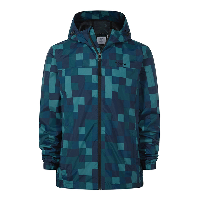 Craven Mens Waterproof Packaway Jacket - Blue Pixel