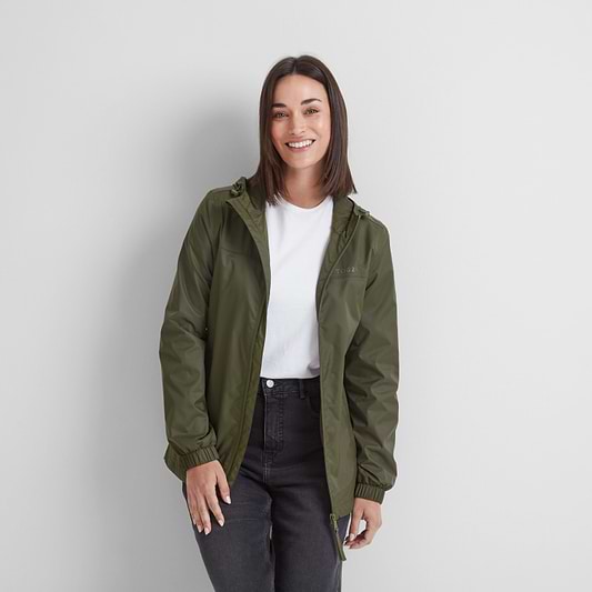 Craven Womens Waterproof Packaway Jacket - Khaki