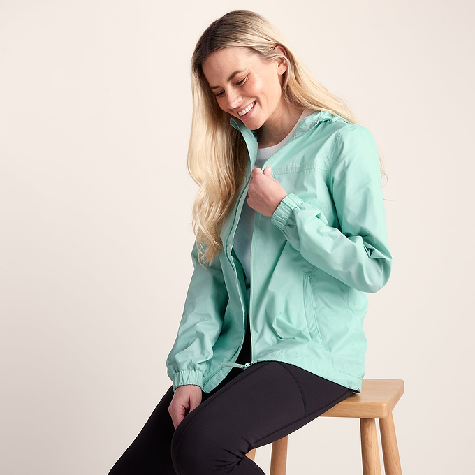 Craven Womens Waterproof Packaway Jacket - Eggshell Blue