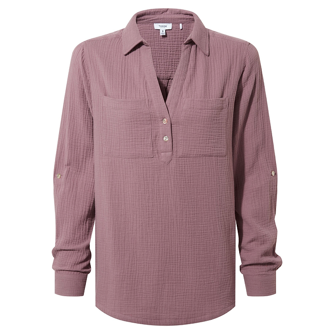 Cruise Womens Long Sleeve Shirt - Mauve