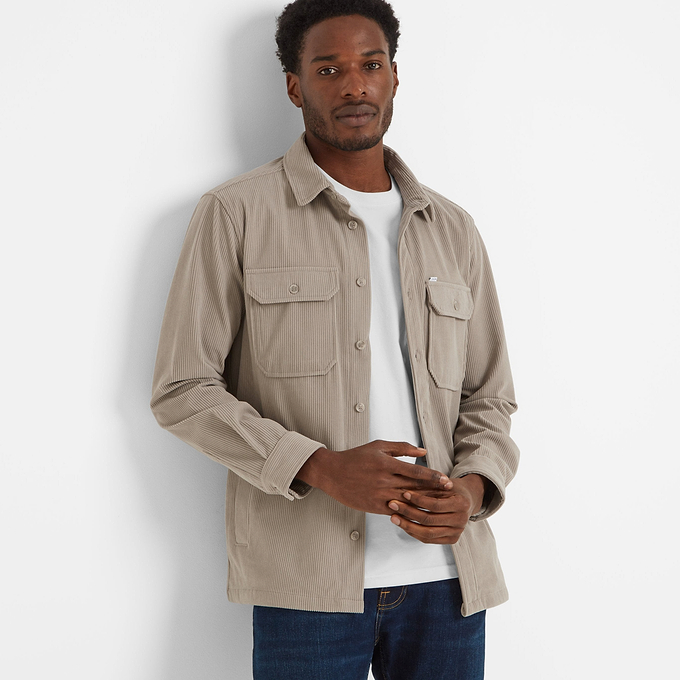 Dante Mens Shacket - Dark Taupe