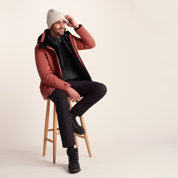 Denton Mens Waterproof 3-in-1 Jacket - Clay