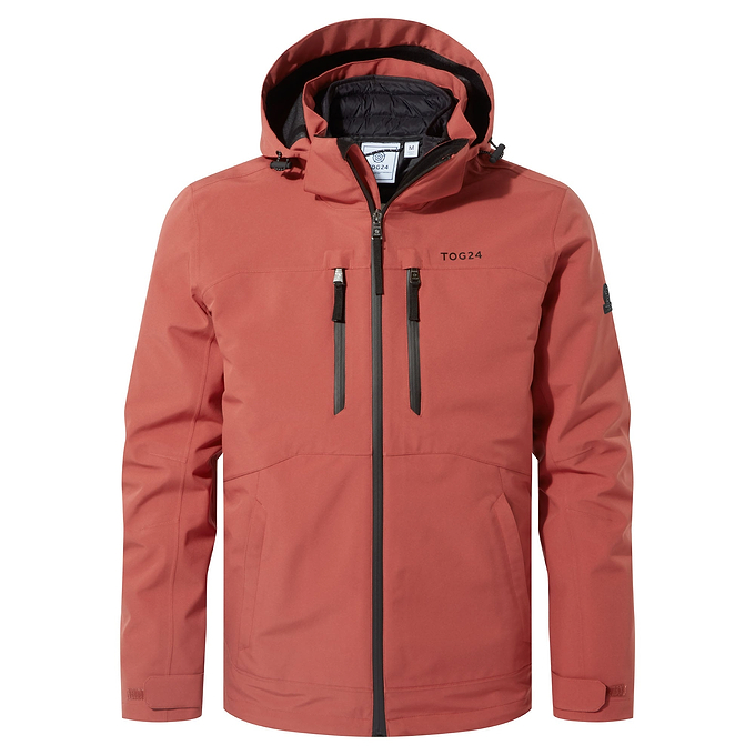 Denton Mens Waterproof 3-in-1 Jacket - Clay
