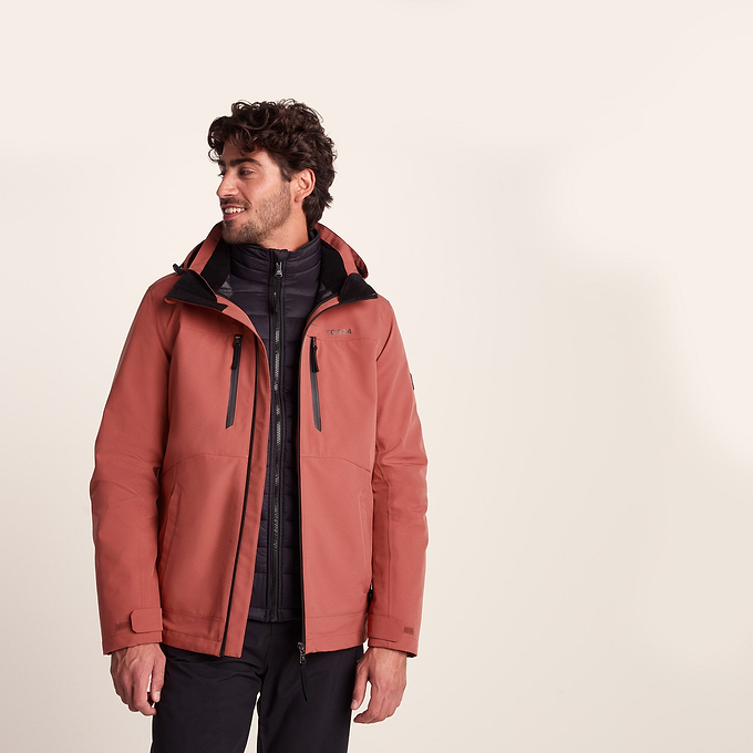Denton Mens Waterproof 3-in-1 Jacket - Clay