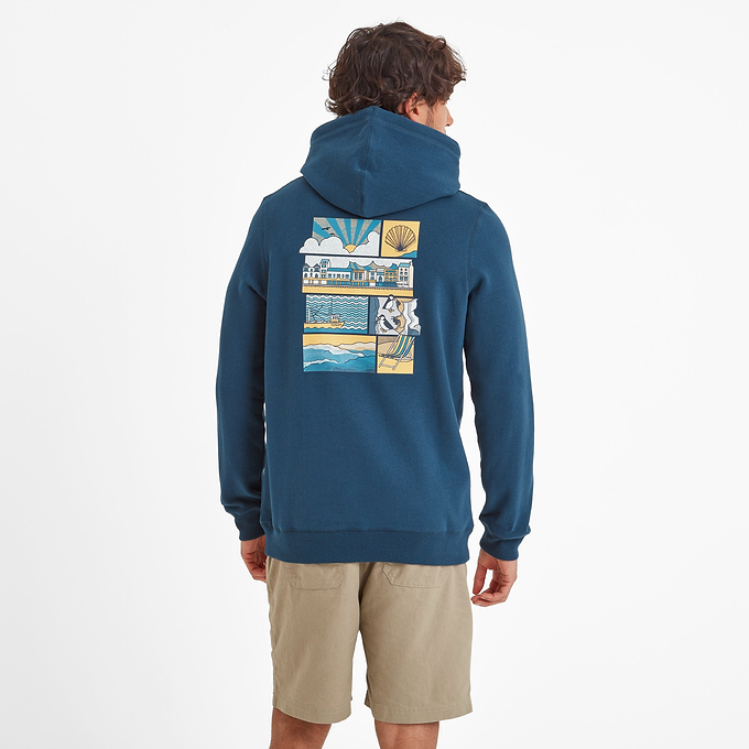 Denzel Mens Hoody - Inky Blue