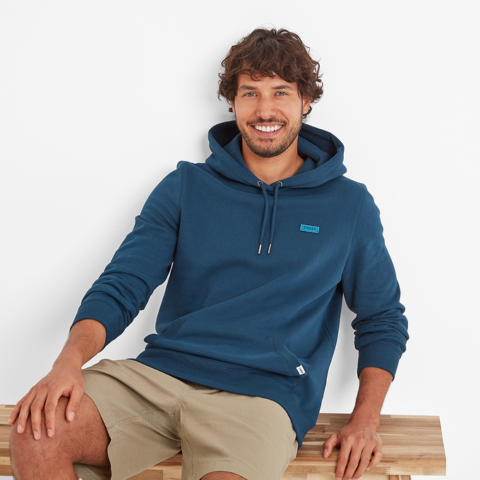 Denzel Mens Hoody - Inky Blue