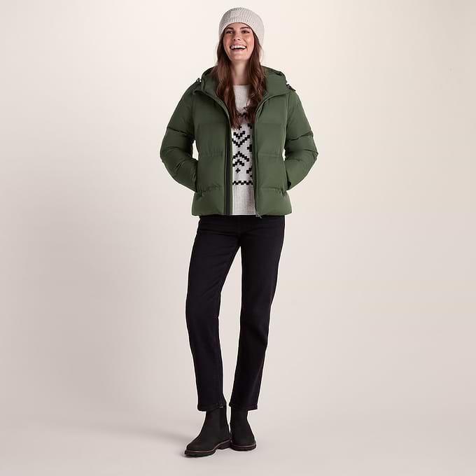Dina Womens Padded Jacket Dark Green