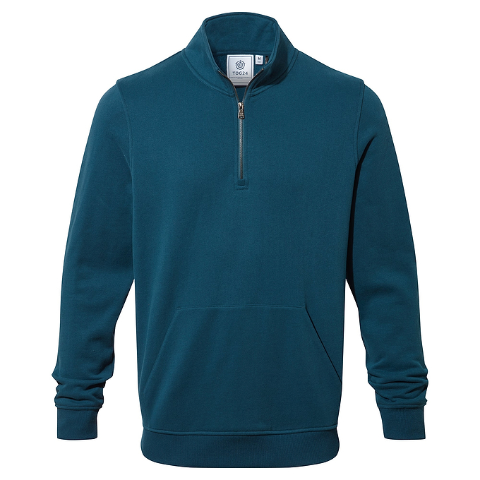 Dorian Mens Zip Neck - Marine Blue