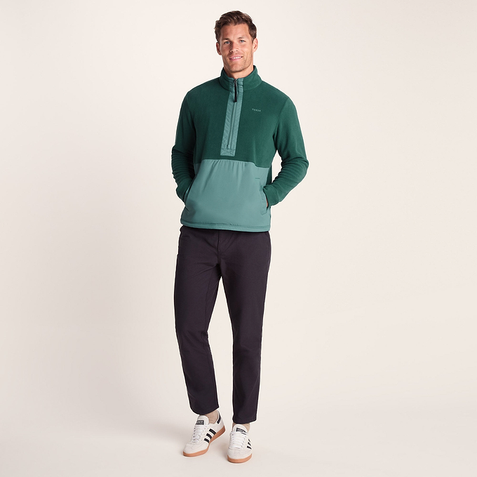 Dowson Mens Fleece Zip Neck - Hydro Blue/Dark Turquoise