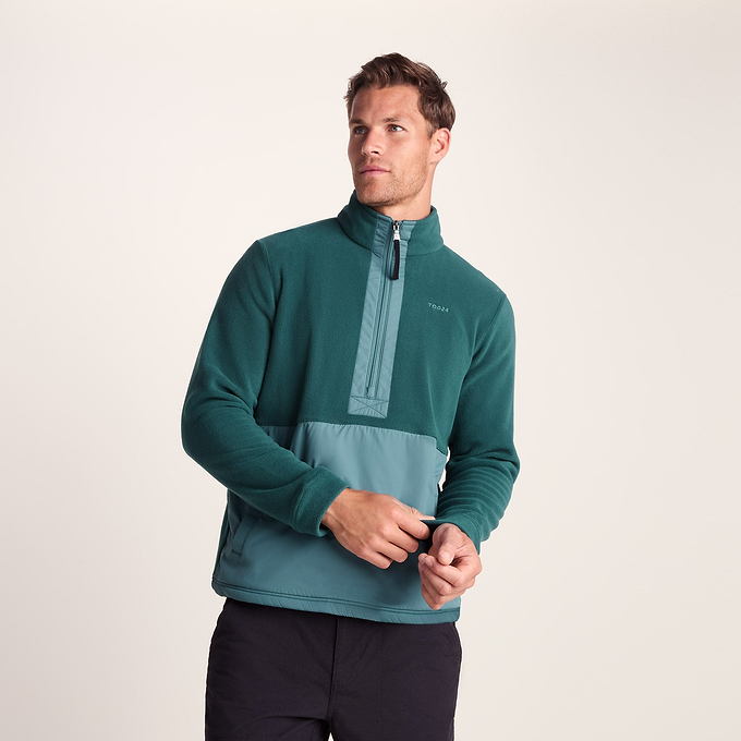 Dowson Mens Fleece Zip Neck - Hydro Blue/Dark Turquoise