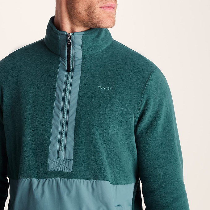 Dowson Mens Fleece Zip Neck - Hydro Blue/Dark Turquoise